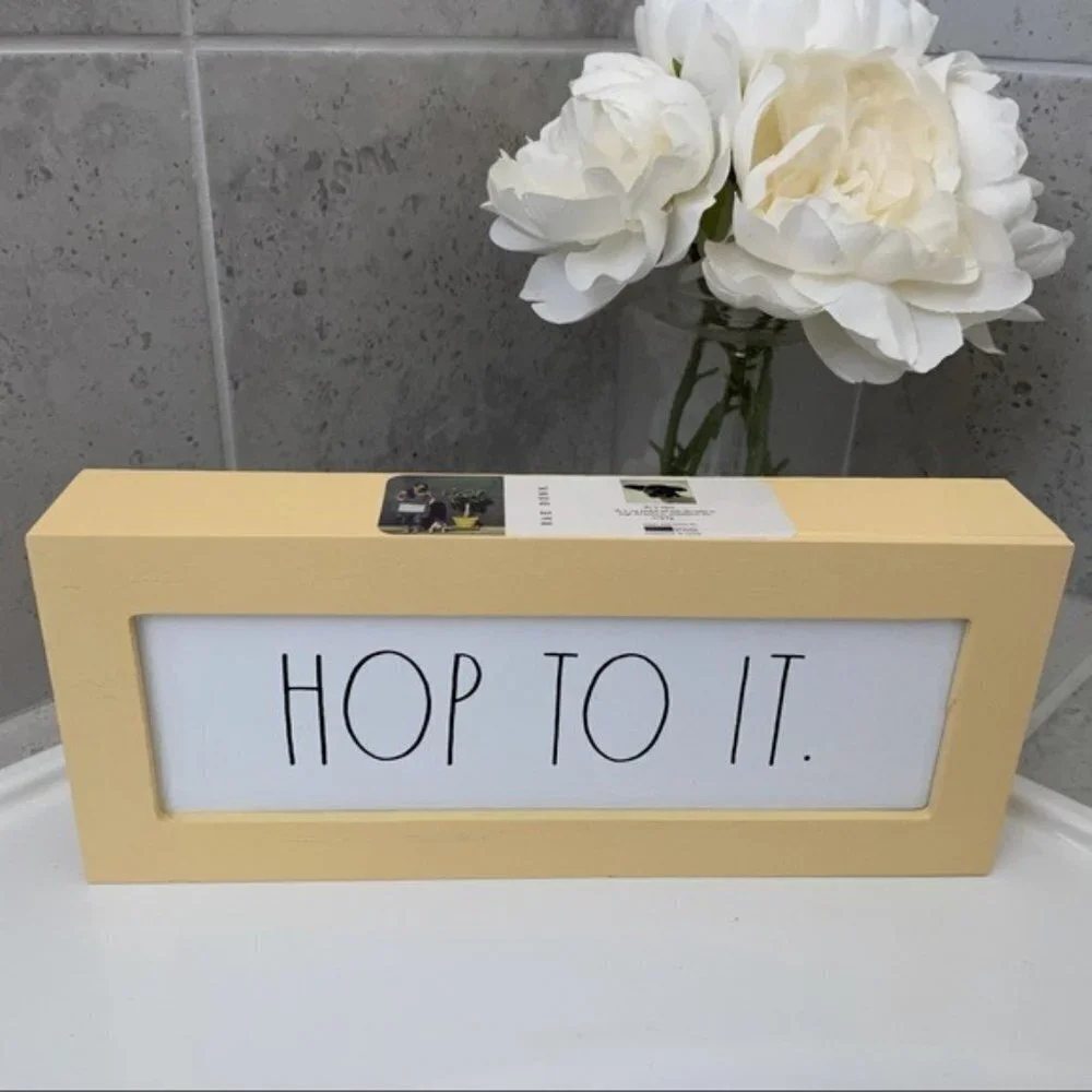 Rae Dunn hop wooden sign